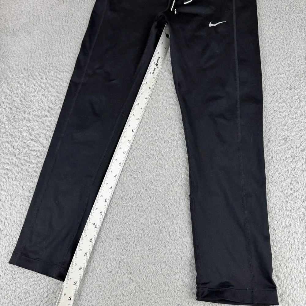 Nike Running‎ Dri-Fit Black Pull-On Drawstring Compression Capris Size Medium